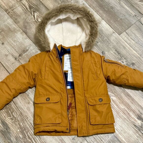 Carter's Other - Carters Toddler Boys, Brown Jacket w/ Faux Fur Hood, Size 4T